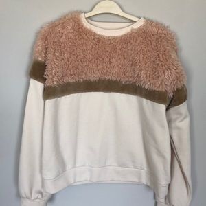 Zara Faux Fur Sweatshirt